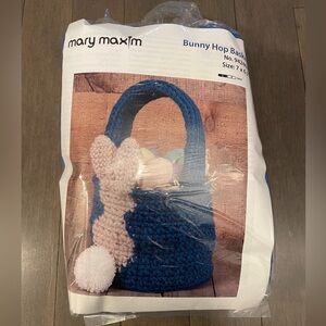 Mary Maxim Crochet Bunny Hop Easter Basket Crochet Kit